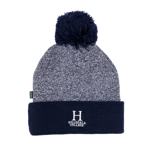 Navy Blue Marled Winter Hat